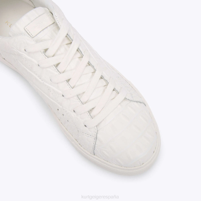 Kurt Geiger hombres cocodrilo laney de londres 2LPR603 | calzados blanco